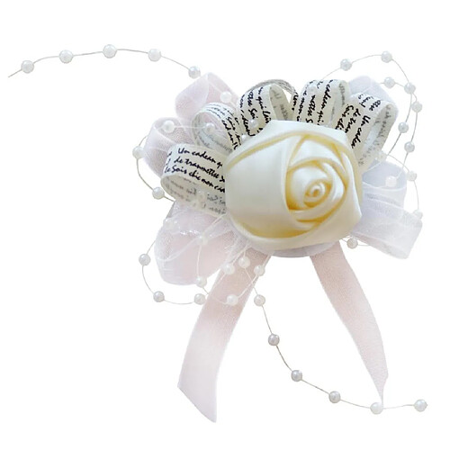 Romantique Poignet Fleur Corsage Bracelet De Mariage Prom Party Décor Crème