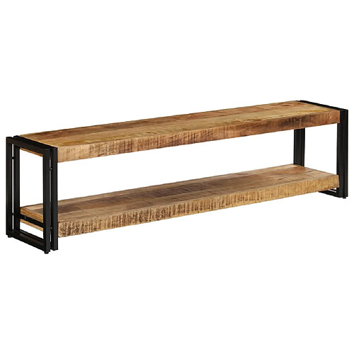 Helloshop26 Meuble télé buffet tv télévision design pratique 150 cm bois massif de manguier 2502078