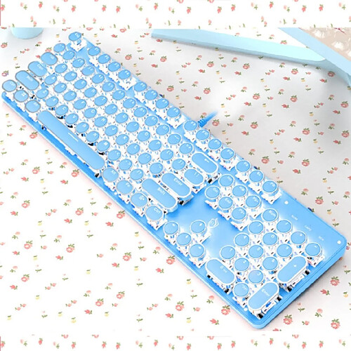 Universal Vrai clavier mécanique axe vert 104 touches paris clavier RVB rétro-éclairé punk romantique rose clavier tôle métal clavier filaire | clavier bleu