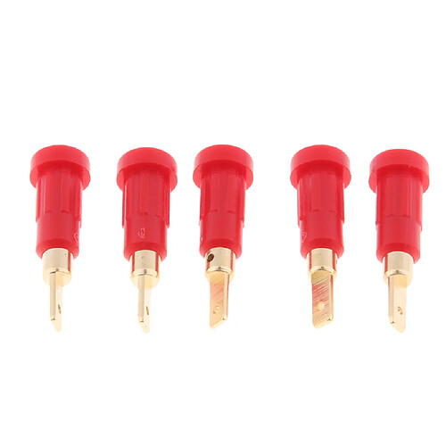 5pcs 2mm Banane Sécurité Test De Fixation Du Panneau Fixation Prise 30-60V 10A Rouge