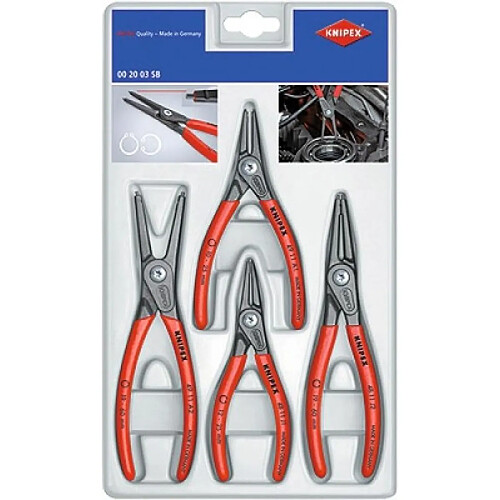 KNIPEX Jeu de 4 pinces circlips intérieur / extérieur