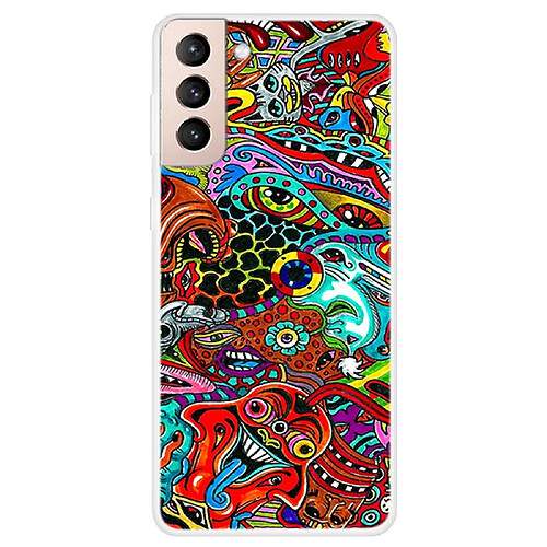 Coque en TPU antichoc, anti-rayures motif coloré pour votre Samsung Galaxy S22 5G