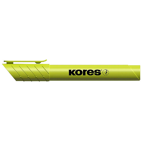 Kores High Liner Lot de 12 Surligneurs grande capacité pointe biseautée Jaune