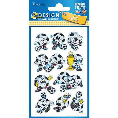 AVERY Zwerckform Sticker 3D ZDesign KIDS 'Football' ()