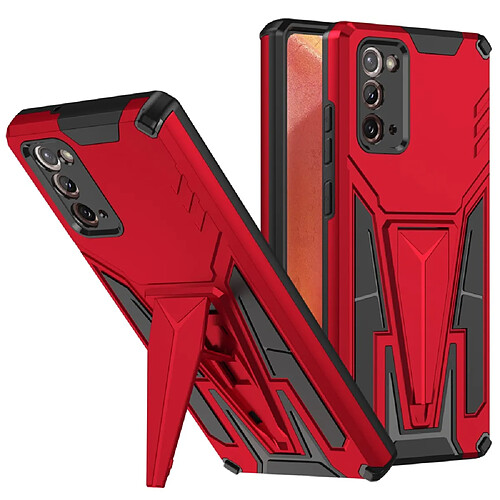 Coque en TPU antichoc avec béquille rouge pour votre Samsung Galaxy Note 20