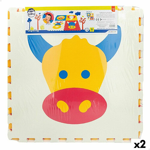 Color Baby Tapis Puzzle Colorbaby 4 Pièces animaux 118 x 118 cm EVA (2 Unités)