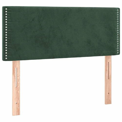 Maison Chic Tête de lit moderne pour chambre - Décoration de lit Vert foncé 100x5x78/88 cm Velours -MN83502