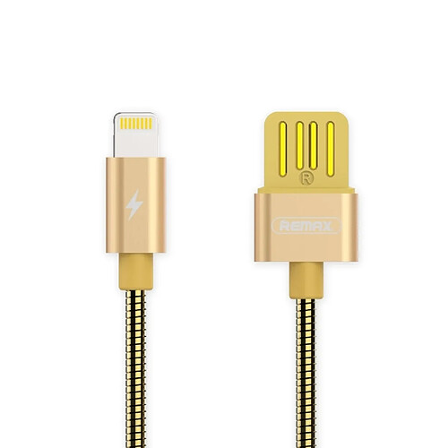 Wewoo Câble or pour iPhone X / 8 et 8 Plus / 7 7 Plus / 6 6 6 Plus 6 s Plus / iPad RC-080i 1 m USB à Lightning de chargement de données,