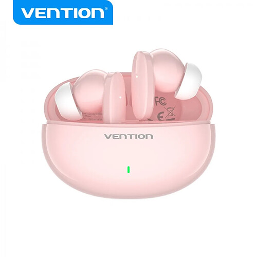 Casque Bluetooth 5.3 Vention avec étui de chargement - Autonomie 7h - Couleur Rose