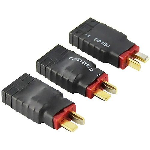 3 Pieces Adaptateur sans fil 3 pièces Deans mâles vers femelles pour chargeur TRX Connector Traxxas RC