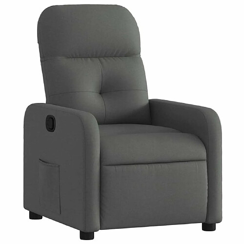 Maison Chic Fauteuil Relax pour salon, Fauteuil inclinable Gris foncé Tissu -GKD74914