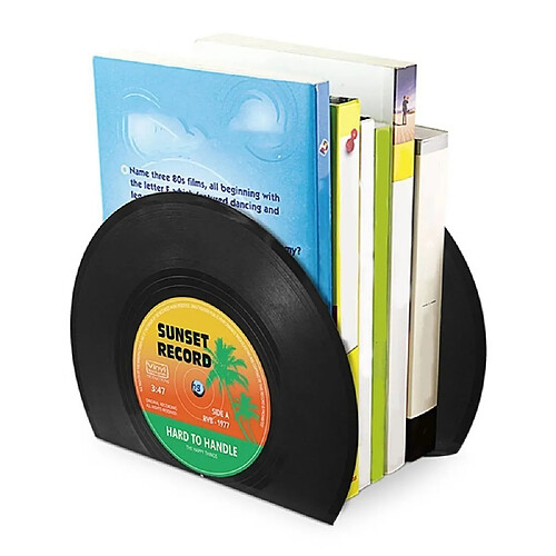 Wewoo 2 ensembles créatif rétro vinyle disque livre stand moderne minimaliste décoration de la maison étudiant CD serre-livre