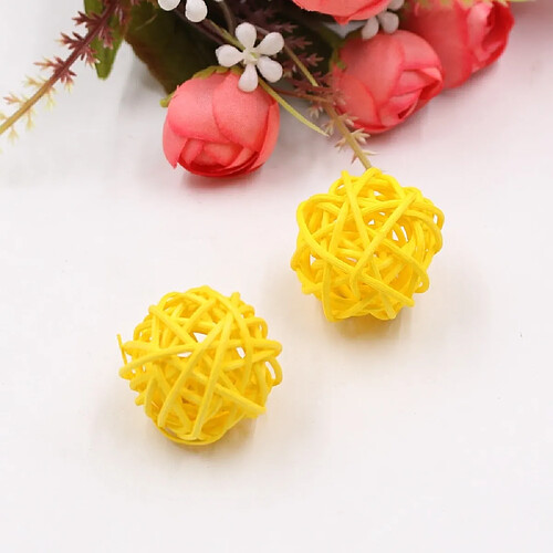 Wewoo 10 PCS Artificielle Balle De Paille Pour La Fête D'anniversaire Mariage Noël Décor À La Maison Jaune