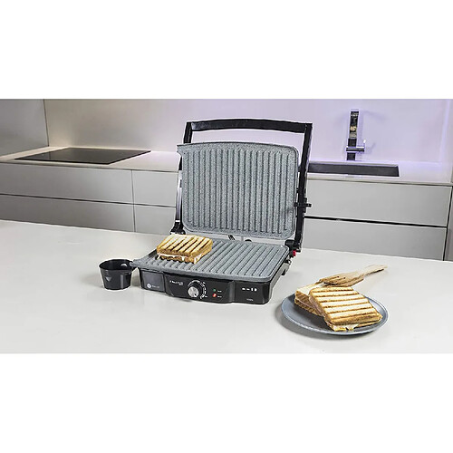 Cecotec Grill électrique Panini Sandwich 2000W noir gris