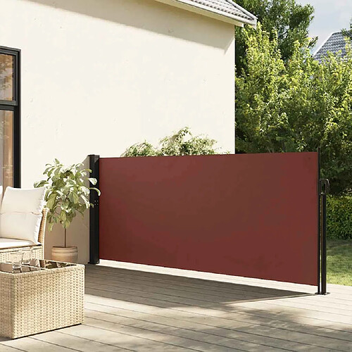 vidaXL Auvent latéral rétractable marron 140x600 cm