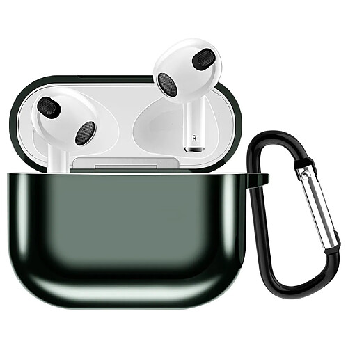 Coque en TPU antichoc avec porte-clés vert pour votre Apple Airpods 3