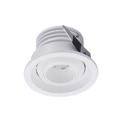 Inspired Neptuno Spot Encastré Mini Pivotant, LED 3W, 2700K, 210lm, Blanc, 3 ans de Garantie