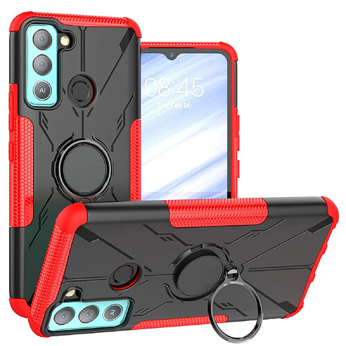 Coque en TPU anti-rayures avec béquille pour votre Tecno Pop 5 LTE 4G - rouge