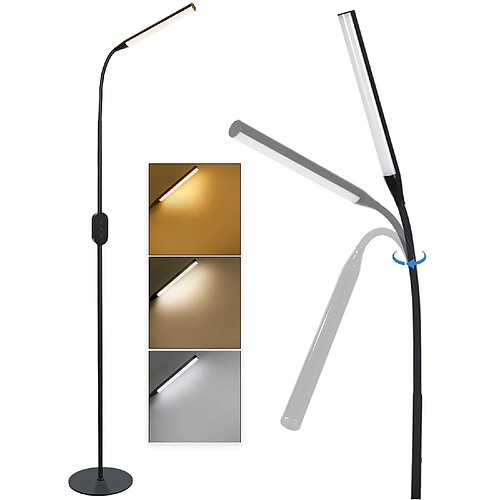 Autres Temps ZMH LED Floor Lamp Reading Light Modern Dimmable 178CM Metal with Timer for Bedroom Office