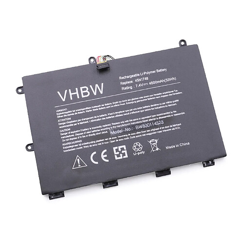 vhbw Li-Polymère batterie 4500mAh (7.4V) pour ordinateur portable laptop notebook Lenovo Thinkpad Yoga 11e