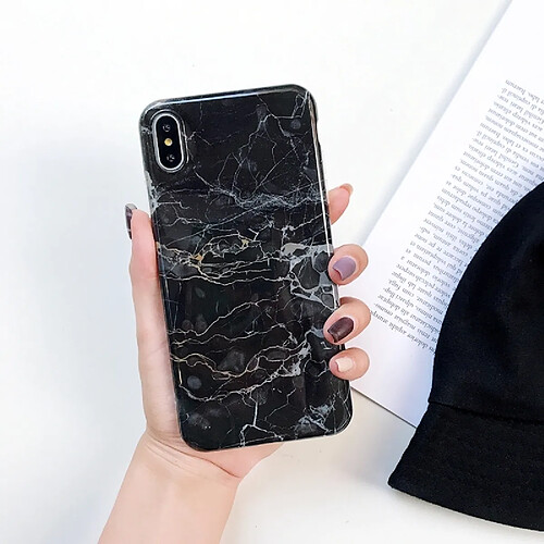 Wewoo Cas antichoc de TPU de texture de marbre brillant de pleine couverture pour l'iPhone X / XS