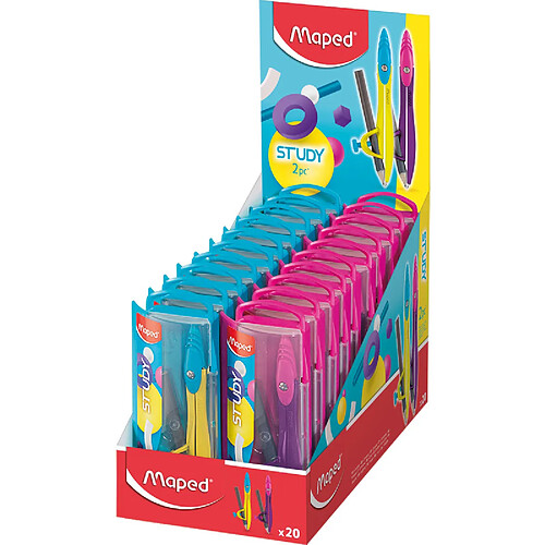 Maped Coffret compas STUDY FANCY, 2 pièces, assorti ()