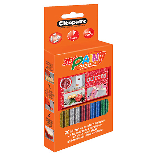 Bâton de peinture pailleté pour pistolet 20 pièces - Cléopâtre