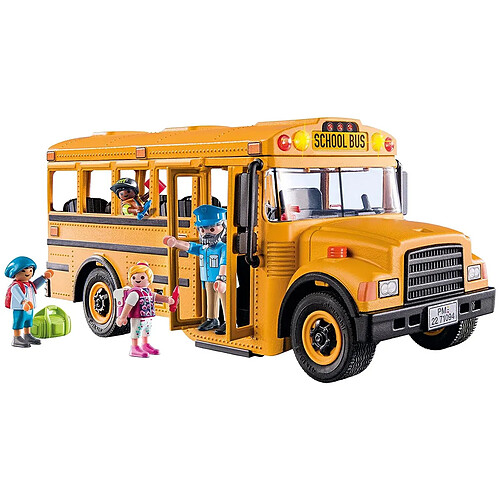 Playmobil® Playmobil 70983 Jouet de Construction 46 pièces Autobus Scolaire avec Effets Lumineux Jaune