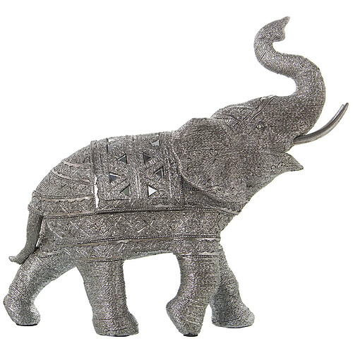 Figurine Décorative Alexandra House Living Argenté Plastique Eléphant 18 x 40 x 36 cm