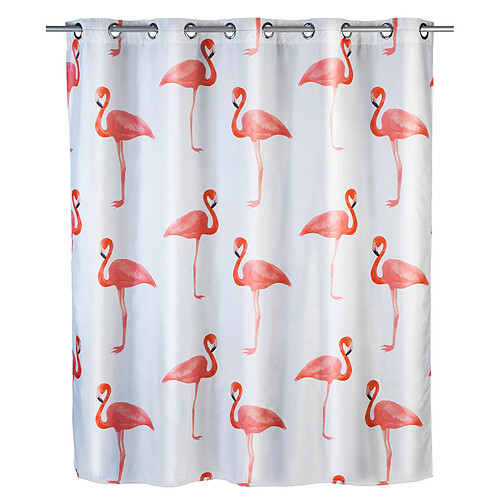 WENKO Rideau de Douche Flamingo