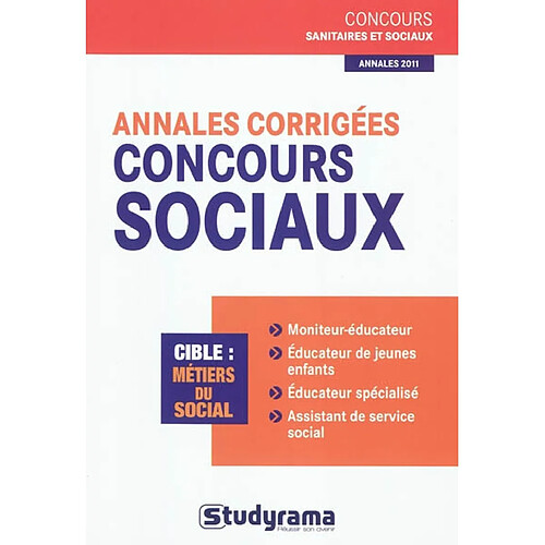 Annales corrigées, concours sociaux · Occasion