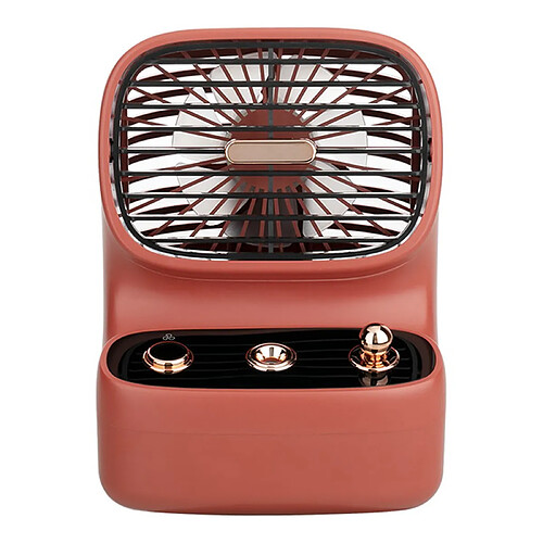 Ventilateur de Refroidissement à Air USB Rétro Portable Mini Humidificateur de Climatiseur Ventilateur de Pulvérisation de Refroidisseur d'Air de Bureau pour Bureau à Domicile-Rouge