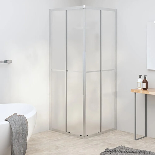 vidaXL Cabine de douche ESG dépoli 70x70x180 cm