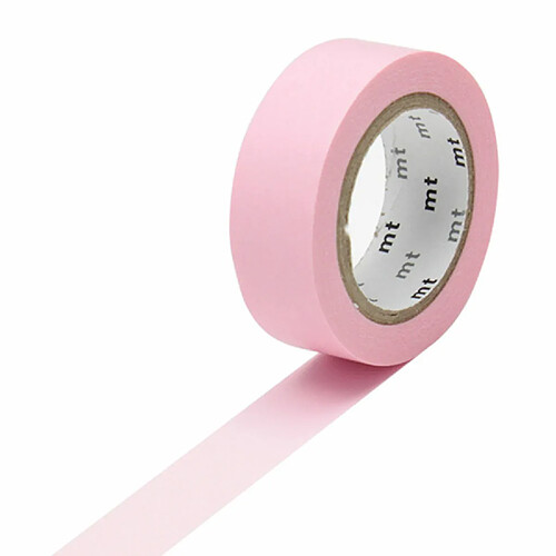 Masking tape unicolore - Rose - 1,5 cm x 7 m