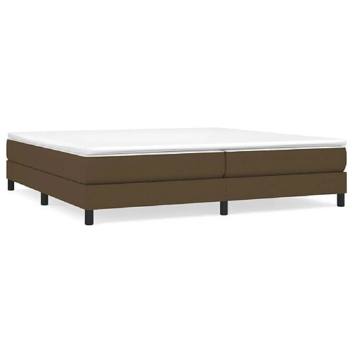 Maison Chic Lit adulte- Lit + matelas,Sommier à lattes de lit avec matelas Marron foncé 200x200 cm -GKD71674