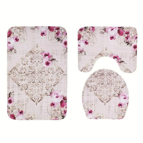 Wewoo Couverture de siège de toilette antidérapante 3 en 1 Tapis de de bain de SY37