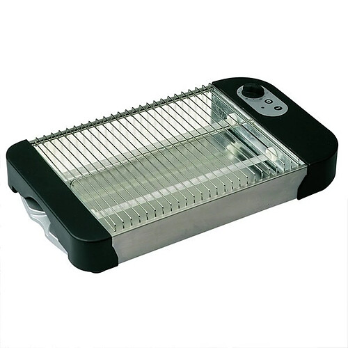 Totalcadeau Grille-pain 600W noir en acier inoxydable - Grill toast pas cher