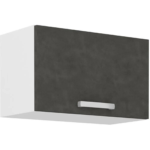 Cstore Meuble hotte porte basculante - Gris mat - L 60 x 31,6 x H 36 cm - LASSEN