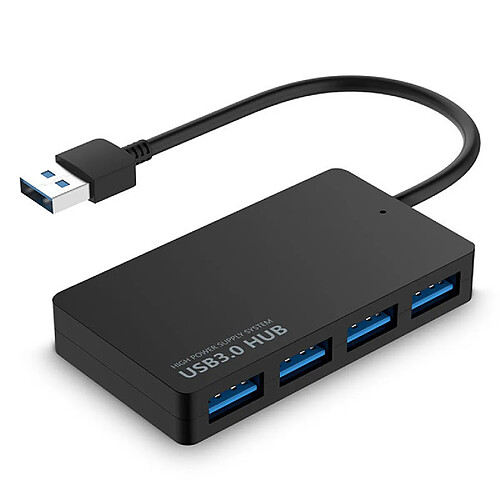 Universal Hub USB 3.0 Alimentation 4 ports OTG DC Adaptateur pour ordinateur portable Apple Tablette Hub multiUSB C 3.1 | Hub USB (noir)