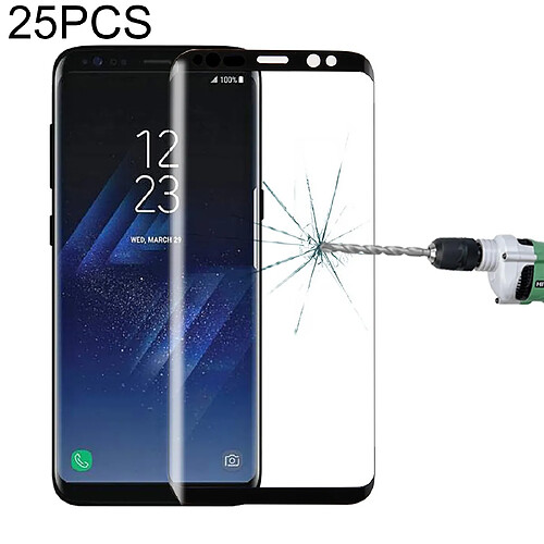 Wewoo Film de verre trempé courbé plein écran de 25 pièces pour Galaxy S8 / G950 noir