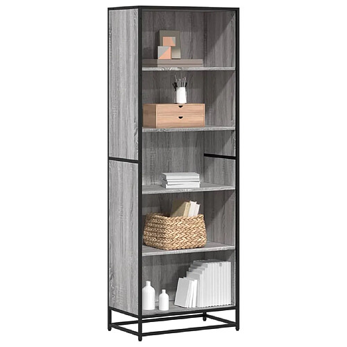 vidaXL Bibliothèque sonoma gris 60x35x170,5 cm bois d'ingénierie