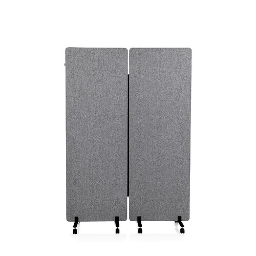 Système de cloisons mobiles acoustiques FLEXMIUT lot de 2 gris foncé hjh OFFICE