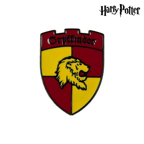 Broche Gryffindor Harry Potter Métal Rouge Jaune