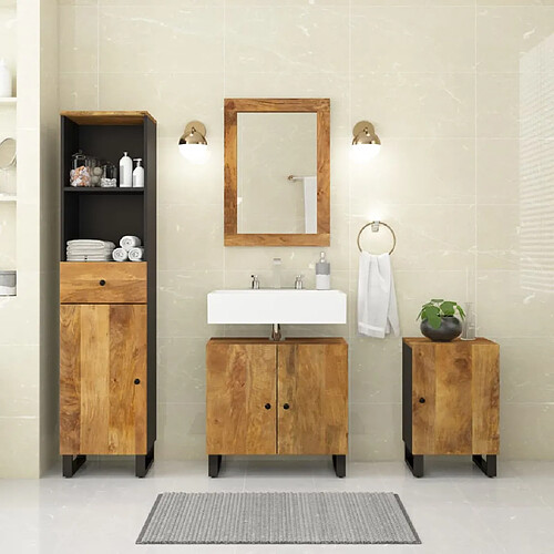 vidaXL Ensemble de meubles de salle de bain 4 pcs bois manguier massif