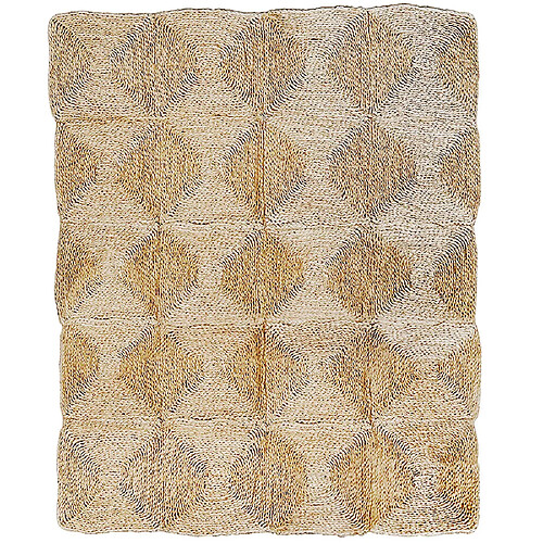 ICONIK INTERIOR Tapis rectangulaire en jute - Boho Bali - 90x120 CM - Lubya Naturel