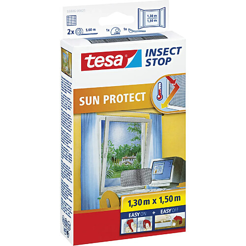 tesa Moustiquaire avec protection solaire pour fenêtre ()