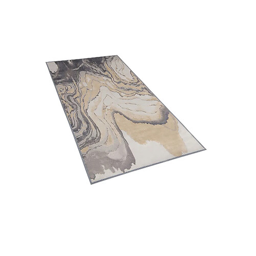 Beliani Tapis beige - gris 80 x 150 cm GEBZE