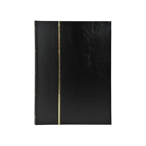 Ac-Deco Album de timbres en simili-cuir 32 pages - 16,5 x 22,5 cm - Noir