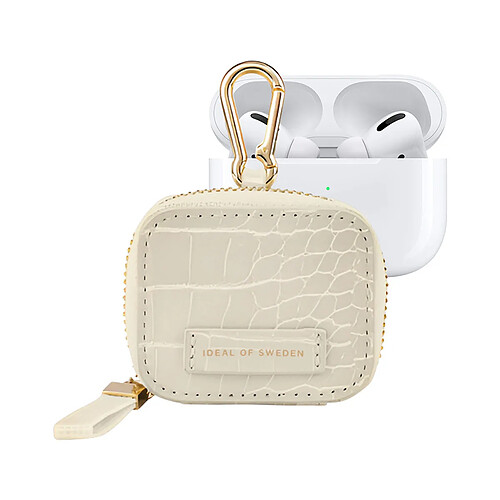 IDEAL OF SWEDEN Mini Sac pour AirPods Toute Génération Modèle Bobbi avec Mousqueton Beige