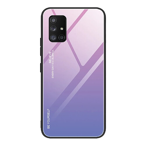 Coque en TPU dégradé de couleur rose-mauve pour votre Samsung Galaxy A71 5G SM-A716